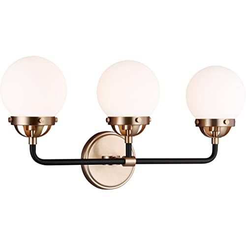 Sea Gull 4487903-848 Cafe Vanity, 3-Light 180 Total Watts, Satin Brass