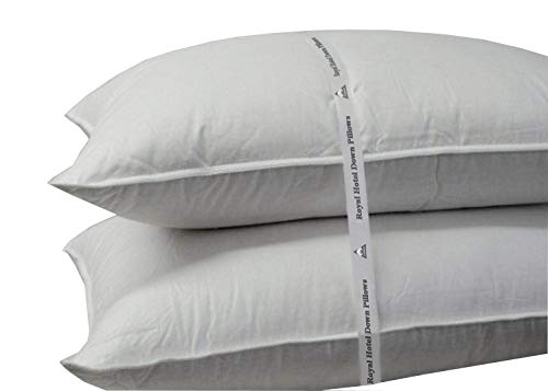 Royal Hotel Bedding Soft Down Pillow, 500 Thread Count 100% Cotton, King Down Pillows, King Size, Soft Pillows, Set of 2