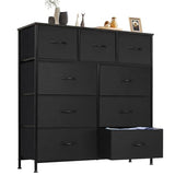 NCH2-9BC-SW-BK, 9 Drawers, Black