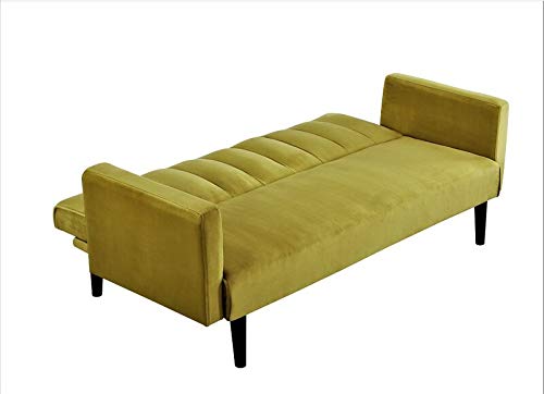 Furniture Direct Regal Modern Convertible Full Out Futon Sofa Compact Channel Stitch