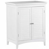 Fashions Glancy Two Shutter Doors Wooden Storage Stand Floor Cabinet White