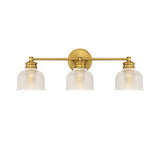 3 Light Bath Vanity in Mid-Century Modern Style-9.25 Inches Tall and 24.25 Inches