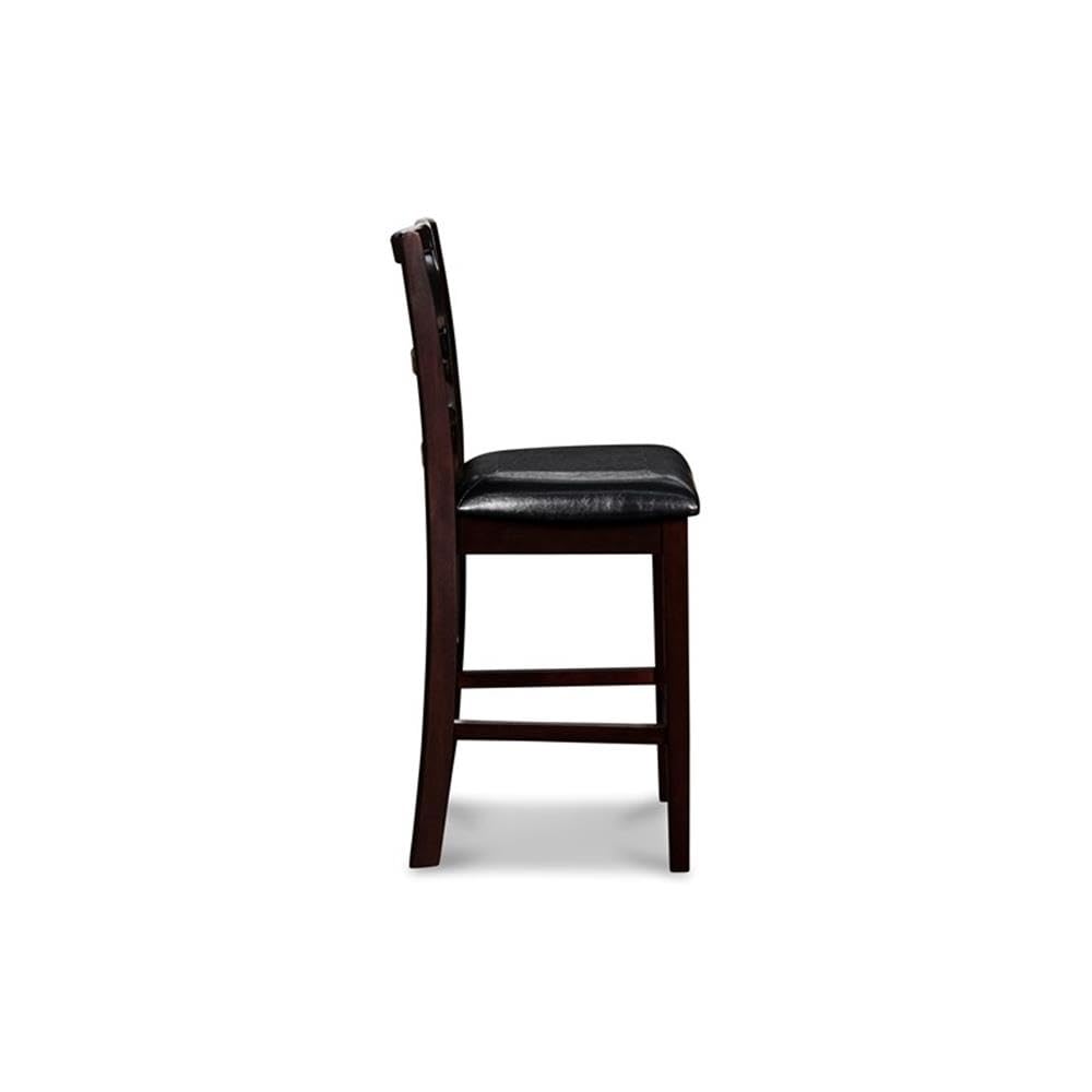 Furniture Gia 5-Piece Round Counter Height Dining Set with 1 Dining Table and 4 Chairs, 42-