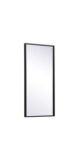 Elegant Decor Monet Home Office Decorative Rectangle Framed Wall Mirror, 28" L x 14" H - Black