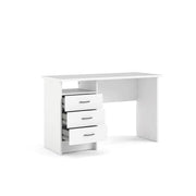 Whitman Desk with 3 Drawers, White