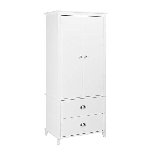 100% Solid Wood Smart Wardrobe/Armoire/Closet, Mocha Color