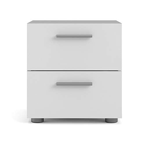 Pemberly Row 3 Piece Double Dresser and Nightstand Bedroom Set in White