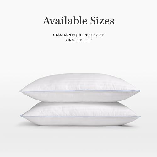 eLuxurySupply 4-Pack Premium Bed Pillows - Medium Density and Medium Loft Ideal for Back and Side Sleepers - 100% Cotton Casing - 20"X28" Standard/Queen Size