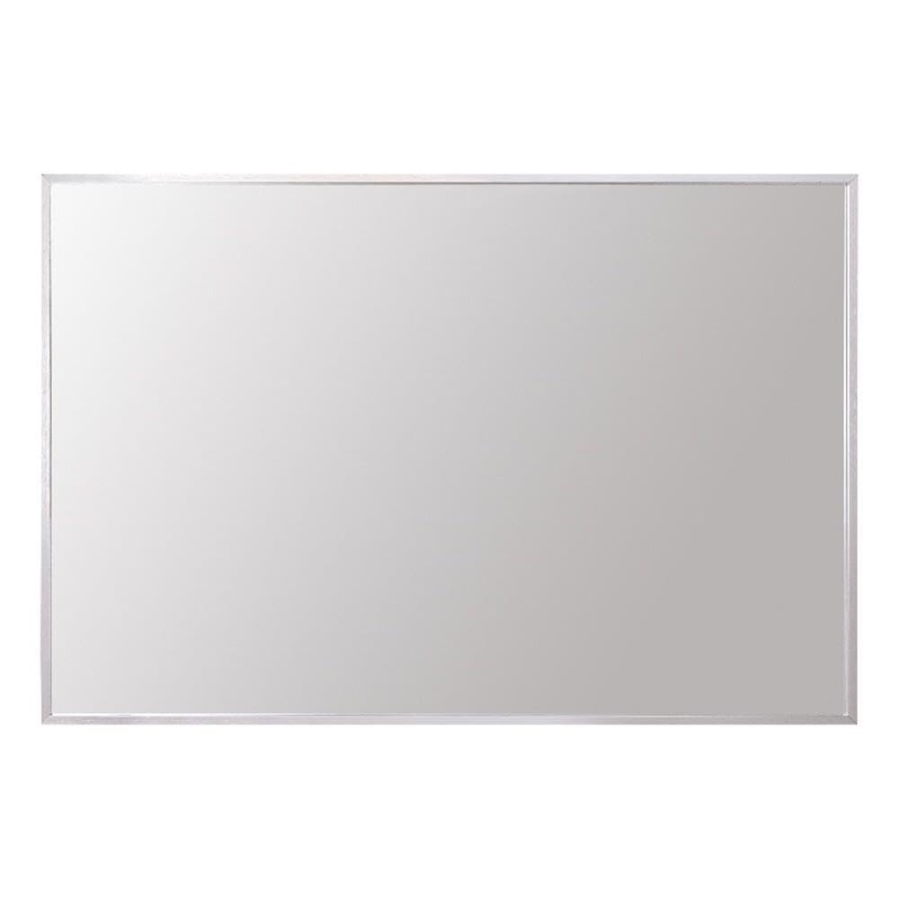 Aluminum Frame Rectangle Mirror 30x42 in Silver