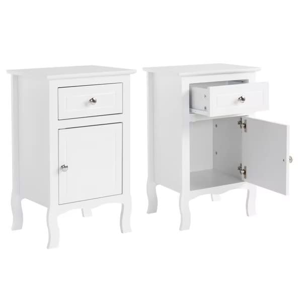 Mid-Century Modern Nightstand with Storage