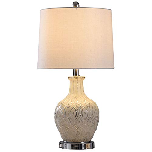 Collective Design L27080DSAM Tabitha, Distressed Cream, Chrome