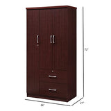 Pemberly Row 3 Door Armoire with 2 Drawer in Mahogany