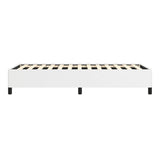 Bed Frame White 39.4"X74.8" Twin Faux Leather 347276