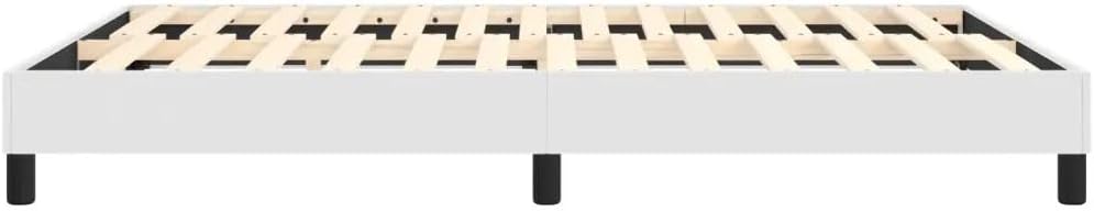 Bed Frame White 53.9"X74.8" Full Faux Leather