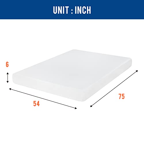 Full Mattress 6 inch Gel Memory Foam Mattress for Cool Sleep & Pressure Relief