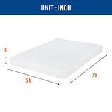 Full Mattress 6 inch Gel Memory Foam Mattress for Cool Sleep & Pressure Relief