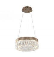 3K-1 1-Light LED Chandelier, Gold