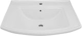 Wall Mount Bathroom Sink Florence 25 In. Large White Ceramic Wall Hung Vessel Sink