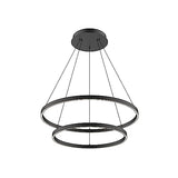 Cerchio - 138W LED Chandelier-1.5 Inches Tall and 31.5 Inches Wide-Black Finish