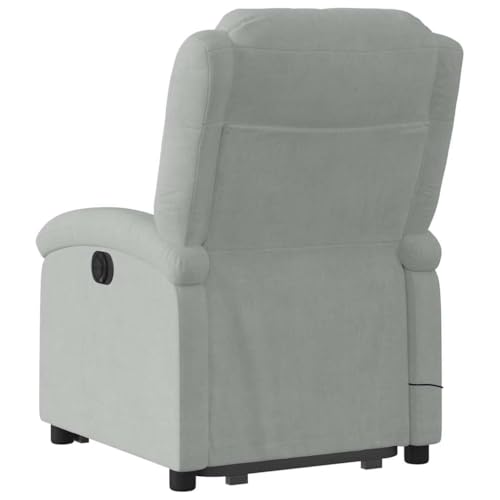 Massage Recliner - Light Gray | Power Lift & Recline, Vibration Massage, Side Pocket