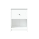 4 Pieces Set of Modern Wood Bedroom Furniture in White Finish