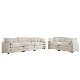 Modern Fabric Living Room Set of 2 Sofas - 2-Seat & 3-Seat