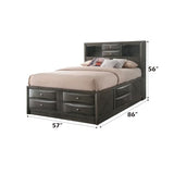 Ireland Full Captain's Bed with Storage - Gray Oak Finish