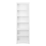 Sonoma Tall 6-Tier Bookcase 80"H with 2 Adjustable Shelves, White Storage Cabinet, Modern Display Cabinet, Bookshelf with Storage Shelves for Home Office, Living Room, Bedroom Organizer
