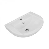 18.75" W Heavy Duty Glossy White Ceramic Stylish Wash Basin With Overflow And Single