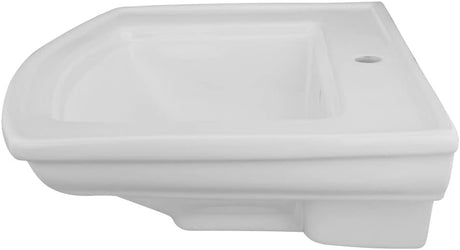 Wall Mount Bathroom Sink Florence 25 In. Large White Ceramic Wall Hung Vessel Sink