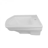 Wall Mount Bathroom Sink Florence 25 In. Large White Ceramic Wall Hung Vessel Sink