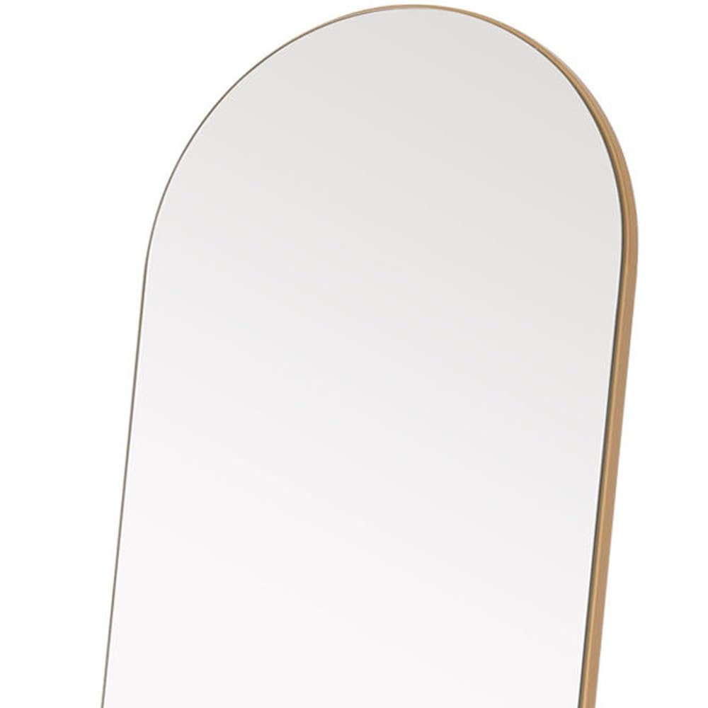 71" Gold Arch Wood Framed Freestanding Standing Mirror