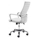 White Faux Leather Ergonomic Classic Office Chair