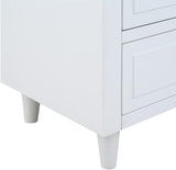 3-Drawer Nightstand,Modern Bedside Table for Bedroom,Wooden End Table,Storage Cabinet,Home Furniture（White）