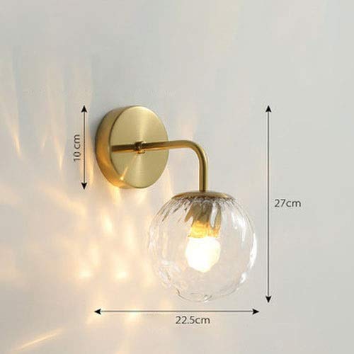 Modern Glass Ball Wall Lamp Iron Art Wall Light Sconce for Restaurant Living Room Bathroom