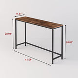 Thin Console Sofa Tables for Entryway,Wood Frame Behind Sofa Couch Table,Narrow Entryway Table,