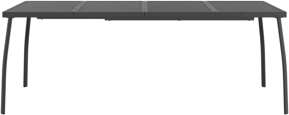 Patio Table Anthracite 78.7"x39.4"x28.3" Steel Mesh
