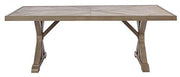 Beachcroft Modern Farmhouse Outdoor Dining Table with Porcelain Top