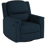 GDFStudio Jemma Tufted Fabric Swivel Gliding Recliner Chair, Plastic, (Navy Blue), 31.25