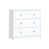 4 Pieces Set of Modern Wood Bedroom Furniture in White Finish