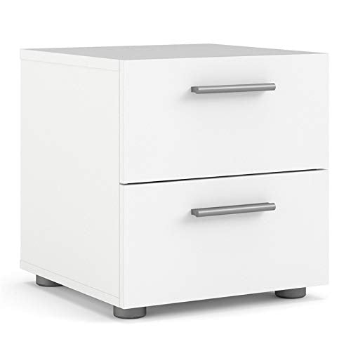 Pemberly Row 3 Piece Double Dresser and Nightstand Bedroom Set in White