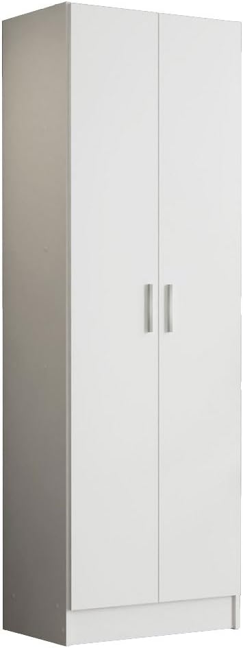 Storage Cabinet Armoire Closet with 2 Doors and 5 Utility Shelves 23" L Wooden