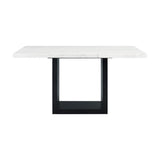 Willow White Marble Counter Height Dining Table