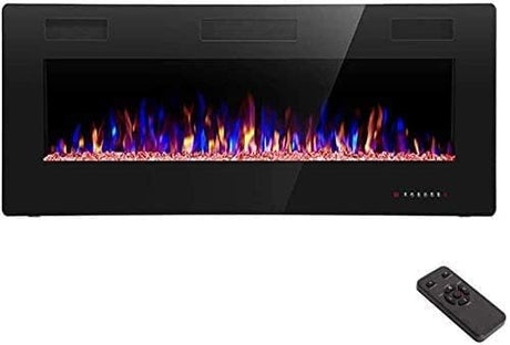 Electric Fireplace 50 inch Recessed and Wall Mounted