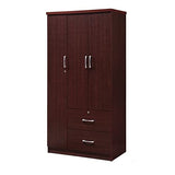 Pemberly Row 3 Door Armoire with 2 Drawer in Mahogany