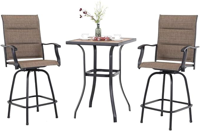 Outdoor Swivel Bar Stools Set of 2