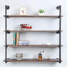 Industrial Pipe Shelving Wall Mounted,48in Rustic Metal Floating Shelves