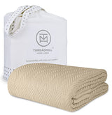 Luxury Cotton Blankets for Queen Size Bed | All-Season 100% Cotton Queen Size Blanket