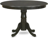 HLBO5-CAP-W 5 Piece Kitchen Table Set for 4 Includes a Round Dining Table with Pedestal and 4 Dining