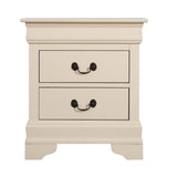 Glory Furniture Louis Phillipe 2 Drawer Nightstand in Beige